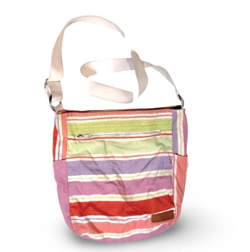 Aeropostale Rainbow Canvas Tote Bag